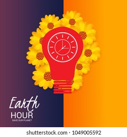 Vector illustration of a Background for Earth Hour.