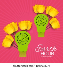 Vector illustration of a Background for Earth Hour.