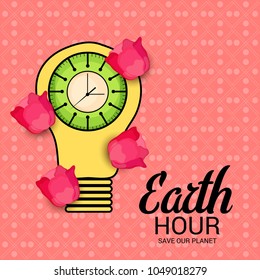 Vector illustration of a Background for Earth Hour.