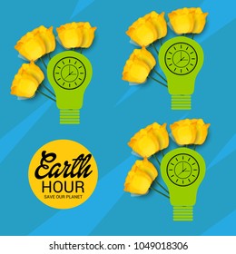 Vector illustration of a Background for Earth Hour.