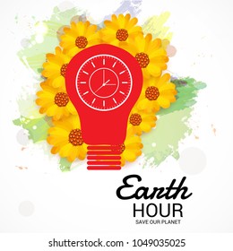 Vector illustration of a Background for Earth Hour.