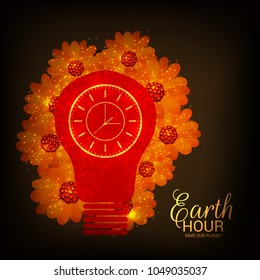 Vector illustration of a Background for Earth Hour.