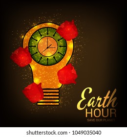 Vector illustration of a Background for Earth Hour.
