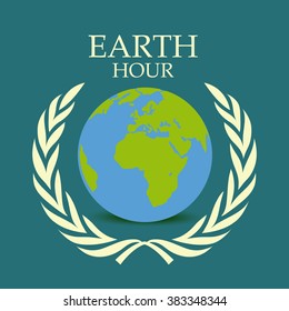 Vector Illustration of a background for Earth Hour .