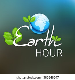 Vector Illustration of a background for Earth Hour .