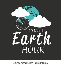 Vector Illustration of a background for Earth Hour .