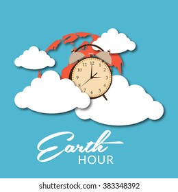Vector Illustration of a background for Earth Hour .