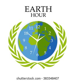 Vector Illustration of a background for Earth Hour .