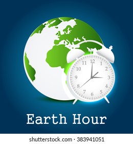 Vector Illustration of a background for Earth Hour .