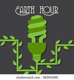 Vector Illustration of a background for Earth Hour .
