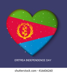 Vector illustration of a background for Eritrea Independence Day.