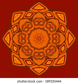 vector illustration. Background with ethnic circular ornament