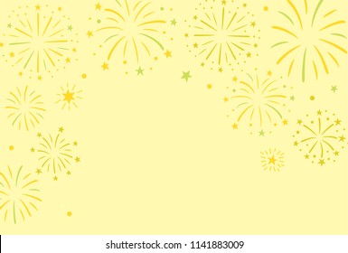 Vector illustration background of fireworks and stars