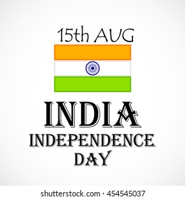 Vector illustration of a background with Flag for Indian Independence Day.
