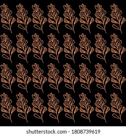 Vector illustration of background with floral stalk ornament.