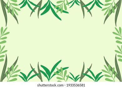 Fondo de ilustración vectorial con flores y hojas. Estilo con espacio de copia para texto.