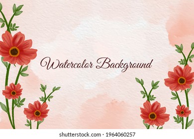 Vector illustration background with flowers and leaves made for social media banners or others. Style with copy space for text