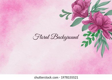 Vector illustration background with flowers and leaves. Style with copy space for text. Backdrop for greeting cards, posters, banners, and placards.