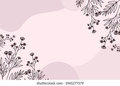Vector illustration background with flowers. Style with copy space for text. Backdrop for greeting cards, posters, banners, and placards.