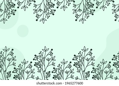 Fondo de ilustración vectorial con flores. Estilo con espacio de copia para texto. Fondo para tarjetas de felicitación, carteles, pancartas y carteles.