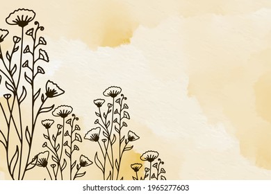 Vector illustration background with flowers. Style with copy space for text. Backdrop for greeting cards, posters, banners, and placards.