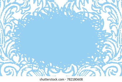 Vector illustration. Background in the form of a frosty pattern on the glass. Winter theme for greeting cards and greeting cards.