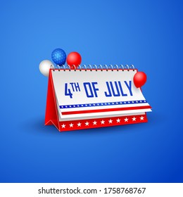 vector illustration of background for Fourth of July American Independence Day