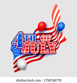 vector illustration of background for Fourth of July American Independence Day