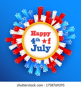 vector illustration of background for Fourth of July American Independence Day