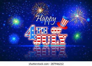 vector illustration of background for Fourth of July American Independence Day