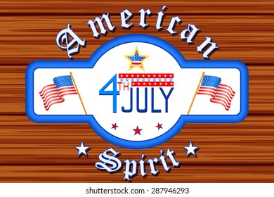 vector illustration of background for Fourth of July American Independence Day