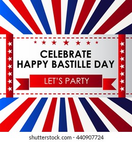 Vector illustration of a background for France Bastille Day.