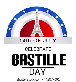 Vector illustration of a background for France Bastille Day.