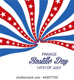 Vector illustration of a background for France Bastille Day.