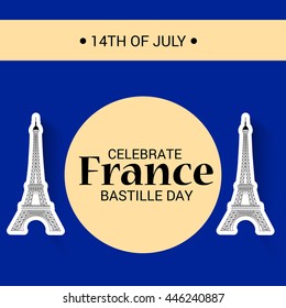 Vector illustration of a background for France Bastille Day.