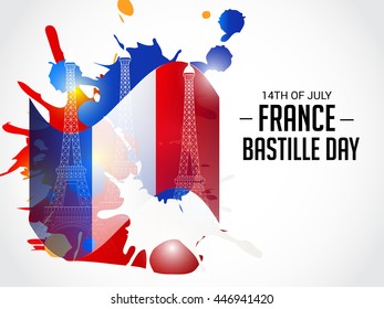 Vector illustration of a background for France Bastille Day.