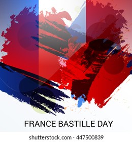 Vector illustration of a background for France Bastille Day.