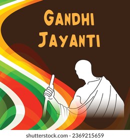 vector illustration of a Background for Gandhi Jayanti.