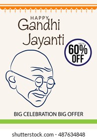 Vector illustration of a background for Gandhi Jayanti