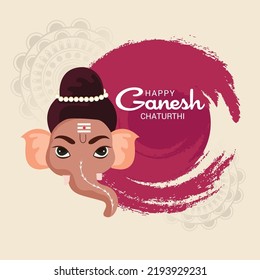Vector illustration of a background for Ganesh Chaturthi festival of India.