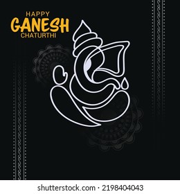 Vector illustration of a background for Ganesh Chaturthi festival of India.