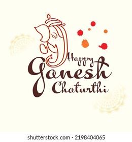 Vector illustration of a background for Ganesh Chaturthi festival of India.