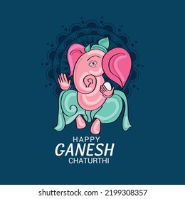 Vector illustration of a background for Ganesh Chaturthi festival of India.