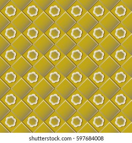vector illustration background of geometric shapes and abstract ornamental flowers