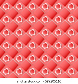vector illustration background of geometric shapes and abstract ornamental flowers