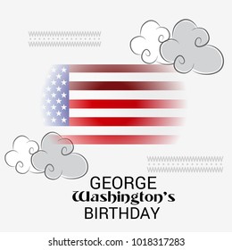 Vector illustration of a Background for George Washington Birthday.