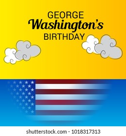 Vector illustration of a Background for George Washington Birthday.
