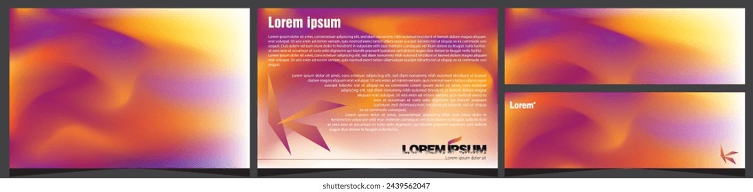 Vector illustration background for graphic design, banner, poster, label and stickers
Sunset colors gradient mesh for digital background and wallpapers, Abstract Blurred magenta purple yellow orange 