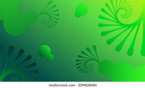 Vector illustration background with green leaves