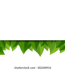 Vector Illustration of a Background with Green Leaves
